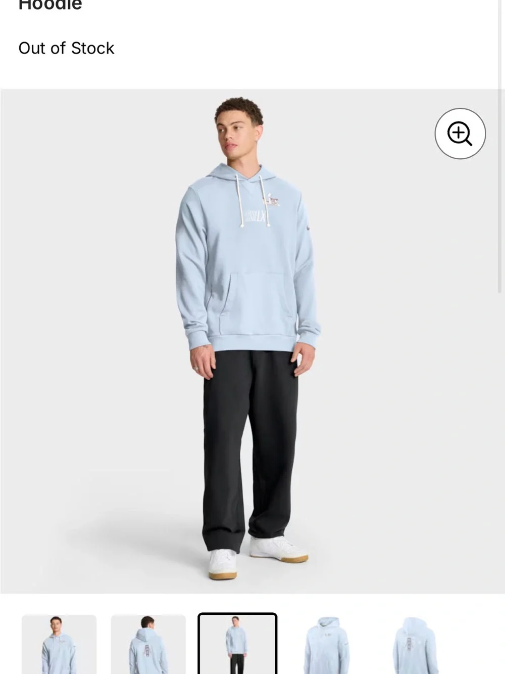 Men's Super Bowl LX Nike Light Blue Dri-FIT Hoodie XL